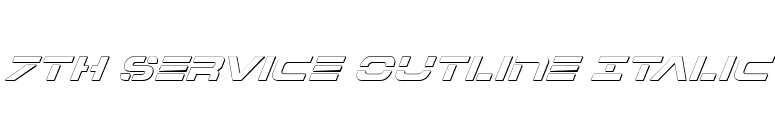 7th Service Outline Italic font preview