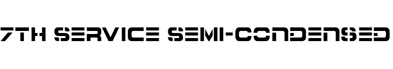 7th Service Semi-Condensed font preview