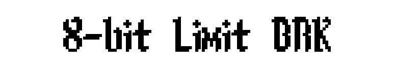 8-bit Limit BRK font preview
