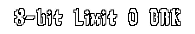 8-bit Limit O BRK font preview