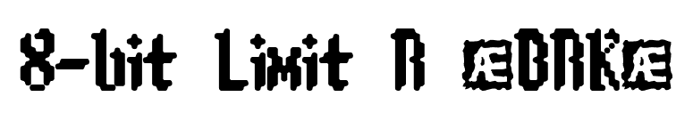 8-bit Limit R (BRK) font preview