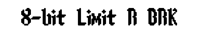 8-bit Limit R BRK font preview