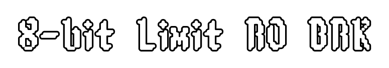8-bit Limit RO BRK font preview