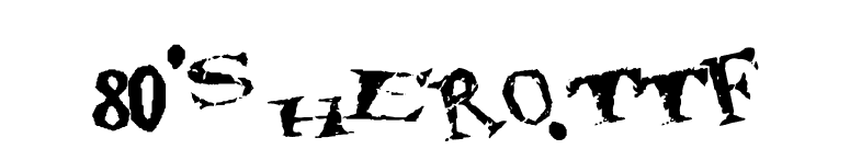 80's hero.ttf font preview