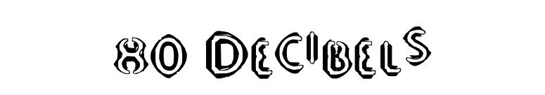 80 Decibels font preview