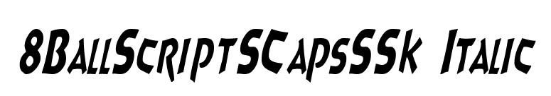 8BallScriptSCapsSSK Italic font preview