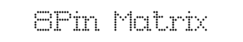 8Pin Matrix font preview