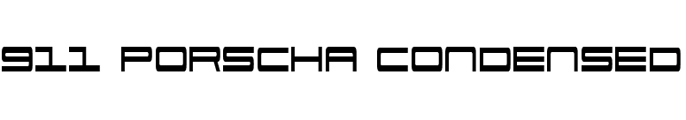911 Porscha Condensed font preview