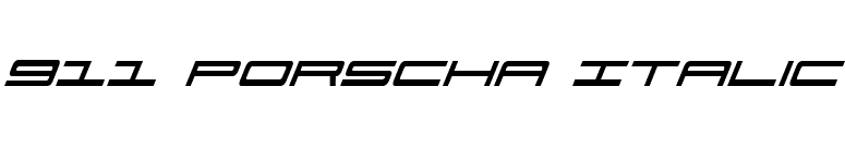 911 Porscha Italic font preview