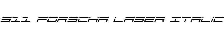 911 Porscha Laser Italic font preview