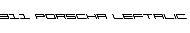 911 Porscha Leftalic font preview