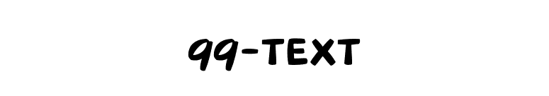 99-Text font preview