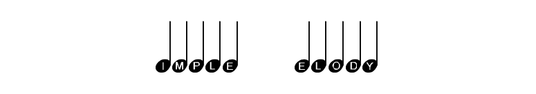 Simple Melody font preview