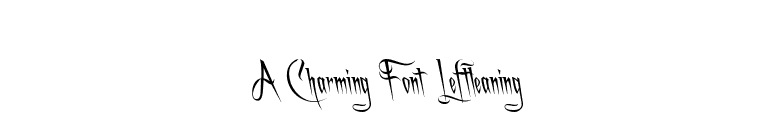 A Charming Font Leftleaning font preview
