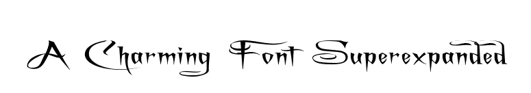 A Charming Font Superexpanded font preview