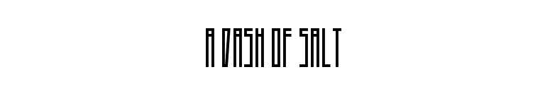 A Dash of Salt font preview