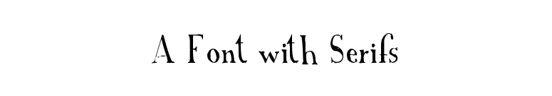 A Font with Serifs font preview