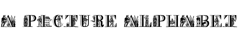 a picture alphabet font preview