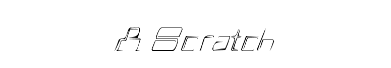 A Scratch font preview