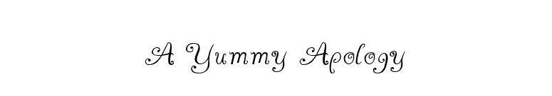 A Yummy Apology font preview