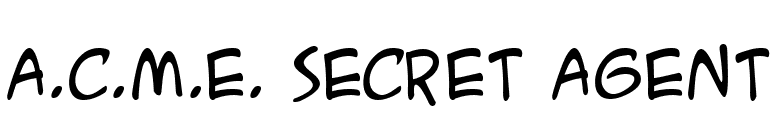 A.C.M.E. Secret Agent font preview