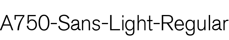 A750-Sans-Light-Regular font preview