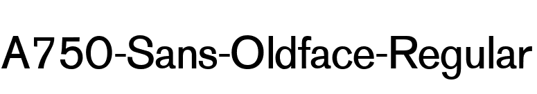 A750-Sans-Oldface-Regular font preview