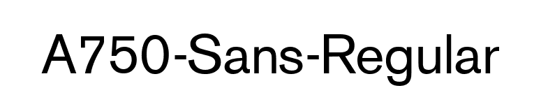 A750-Sans-Regular font preview