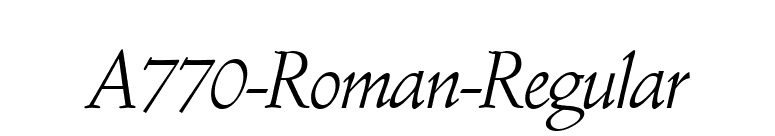 A770-Roman-Regular font preview