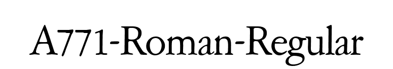 A771-Roman-Regular font preview