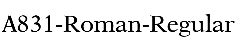 A831-Roman-Regular font preview