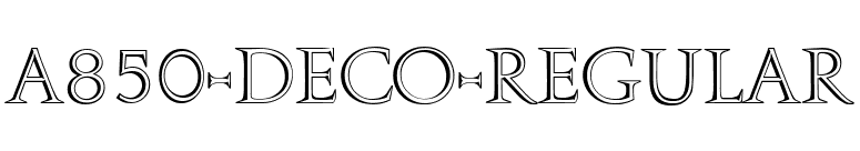 A850-Deco-Regular font preview