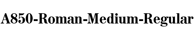 A850-Roman-Medium-Regular font preview