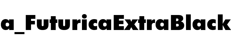 a_FuturicaExtraBlack font preview