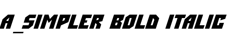 a_Simpler Bold Italic font preview