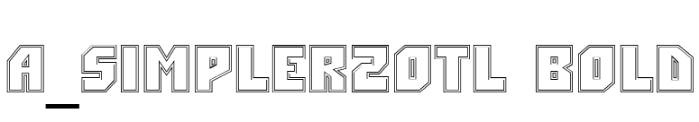 a_Simpler2Otl Bold font preview