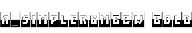 a_SimplerCmB&W Bold font preview