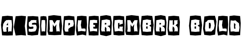 a_SimplerCmBrk Bold font preview