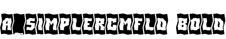 a_SimplerCmFld Bold font preview
