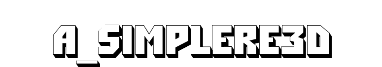 a_SimplerE3D font preview