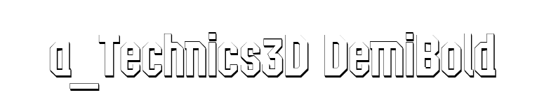 a_Technics3D DemiBold font preview