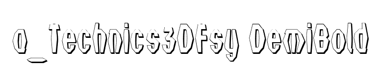 a_Technics3DFsy DemiBold font preview