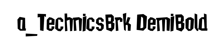 a_TechnicsBrk DemiBold font preview