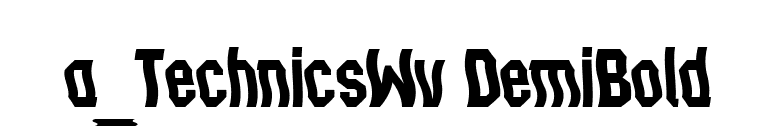 a_TechnicsWv DemiBold font preview