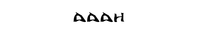 Aaah font preview