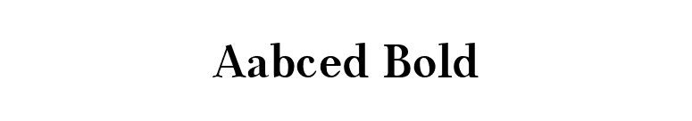 Aabced Bold font preview