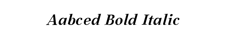 Aabced Bold Italic font preview
