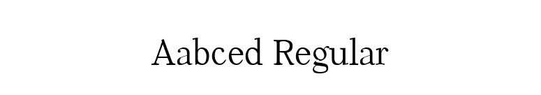 Aabced Regular font preview