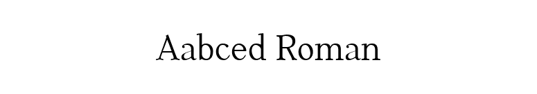 Aabced Roman font preview