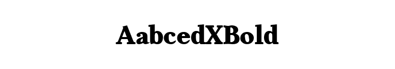 AabcedXBold font preview